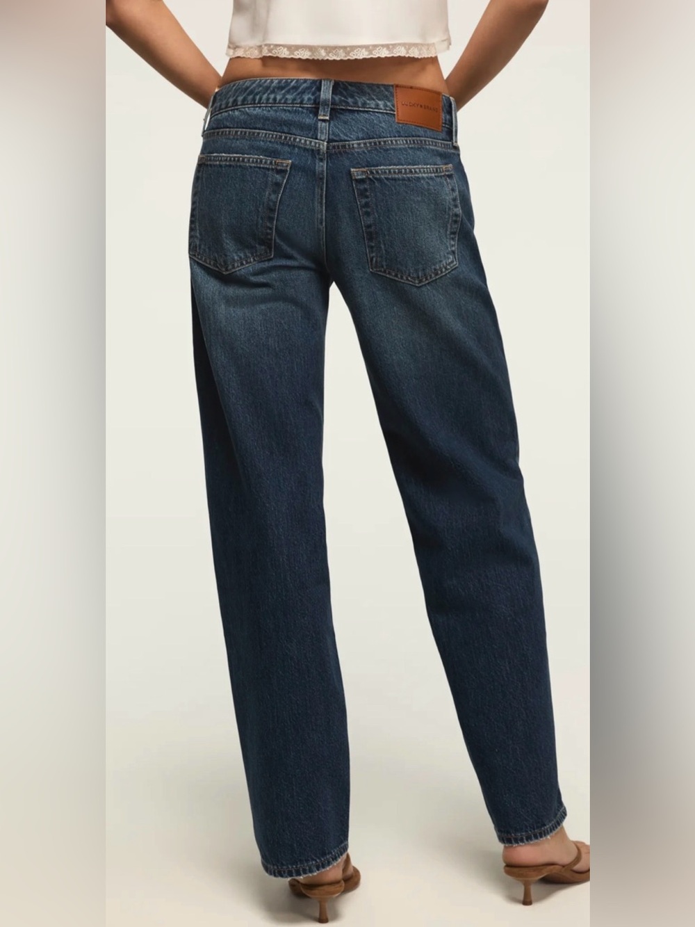 Lucky Brand THE BAGGY Jeans in Dark Blue Denim - Picture 5 of 6